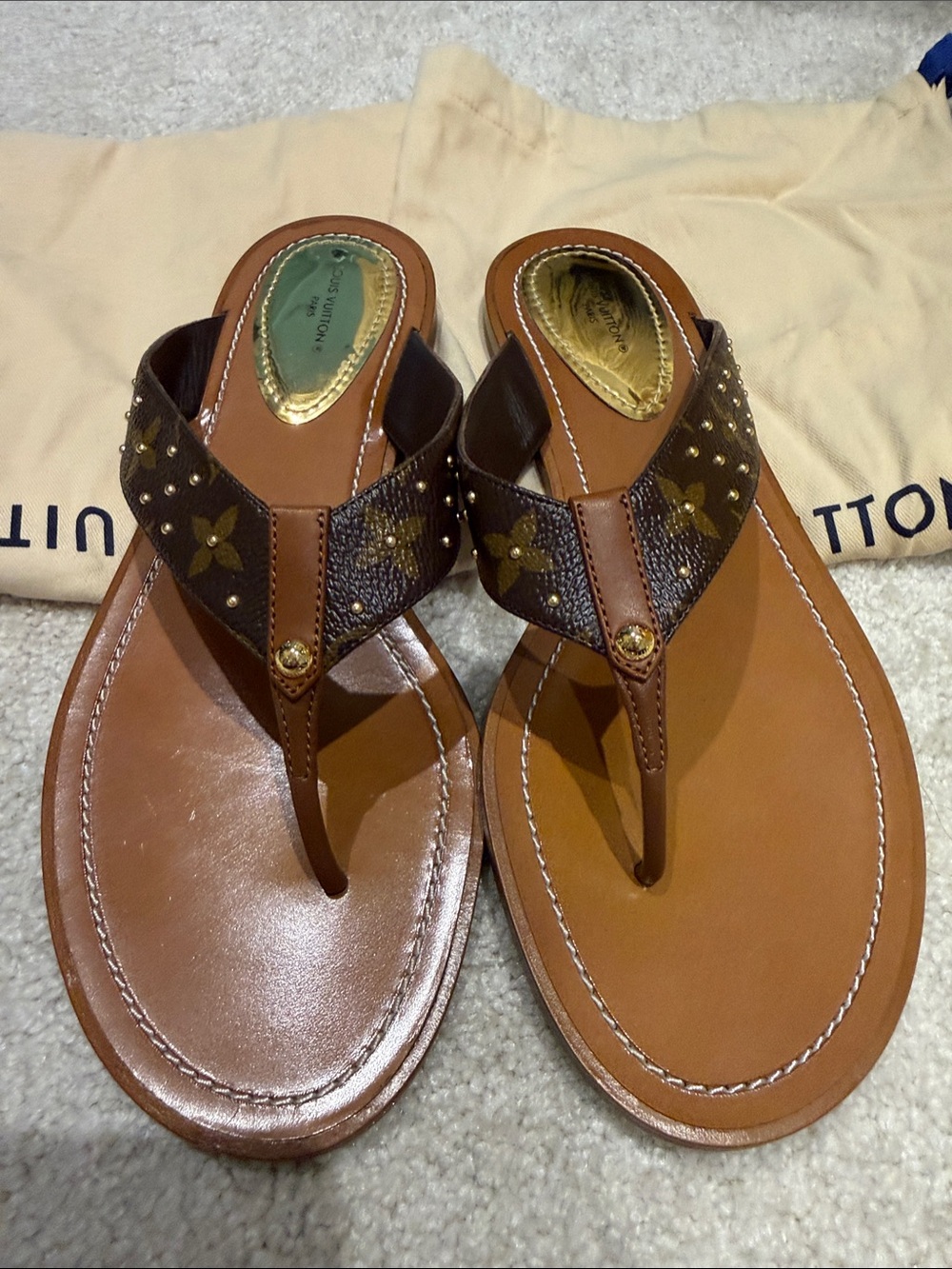 Louis Vuitton Monogram Thong Sandals